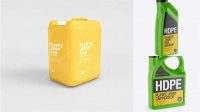 9184+ Textured Plastic Jerry Can PSD Mockup Half Side View Custom Design Freebie PSD