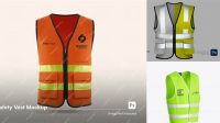 9185+ Safety Vest Mockup Photoshop Freebie