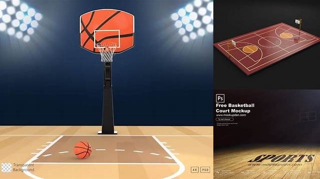 9188+ Basketball Court PSD Mockup Top View Creative Free PSD Graphic Design