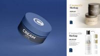 9190+ Glossy Cream Bottle PSD Mockup Front View Smart Layer Mockup Free