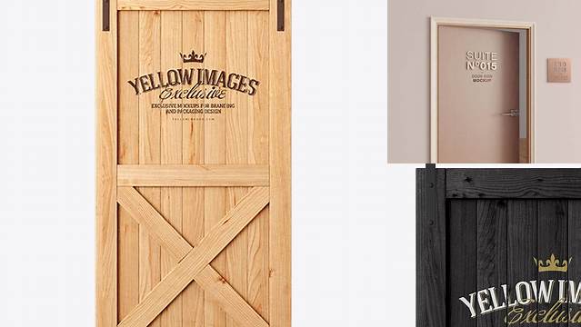 9192+ Vintage Barn Door PSD Mockup Elegant High-Resolution Design File