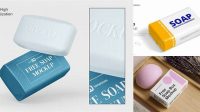 9195+ Glossy Pack With Soap PSD Mockup Download Customizable PSD