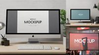 9197+ Computer Screen Mockup Free Advanced Photoshop Template