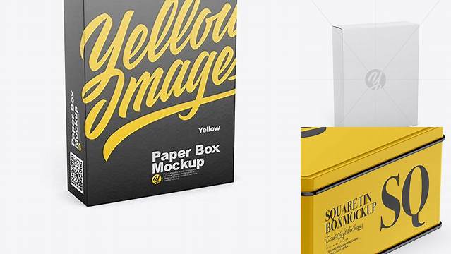 9198+ 20oz Box PSD Mockup Half SIde View High Angle Shot Editable Design PSD File