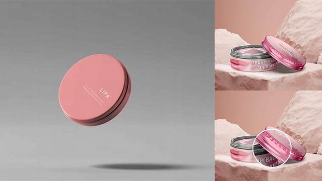 920+ Lip Balm Tin Mockup Free PSD