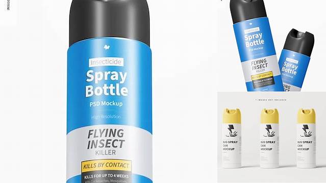 9200+ Insecticide Spray PSD Mockup Free Photoshop Mockup Design