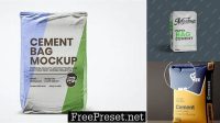 9201+ Free Cement Bag Mockup Photoshop Freebie