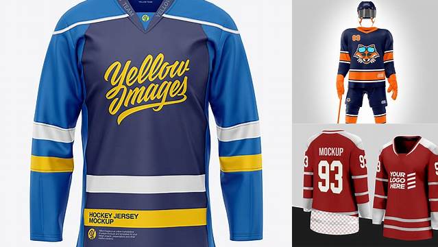 9202+ Ice Hockey Jersey Mockup Free Include TIFF