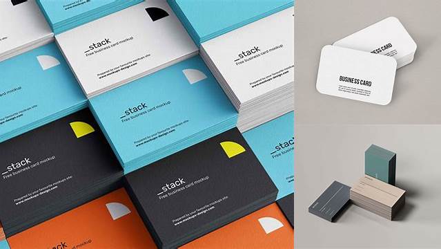 9209+ Stack of Business Cards PSD Mockup Unique High-Resolution Design Freebie