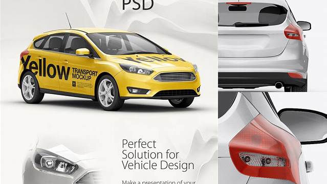 921+ Hatchback 5-Door HQ PSD Mockup Back View Free Download Design Mockup