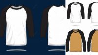 921+ Mock Up Kaos Raglan Customizable Design Files