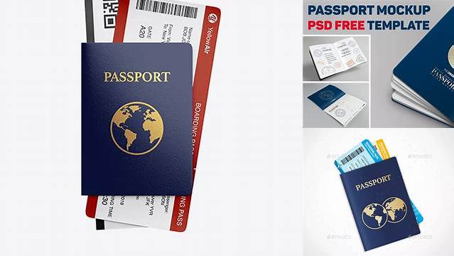 9220+ Passport with Tickets PSD Mockup Free Professional PSD Download