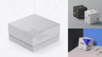 9222+ Square Box PSD Mockup Halfside View Modern and Unique Freebie PSD