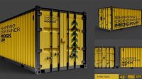 9224+ Shipping Container Mockup Free Include TIFF