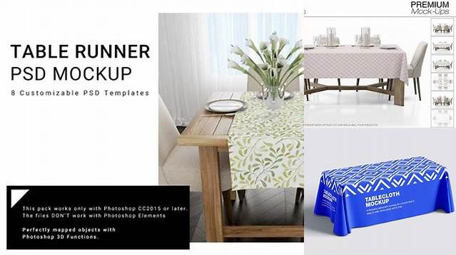 9226+ Free Tablecloth Mockup Include TIFF