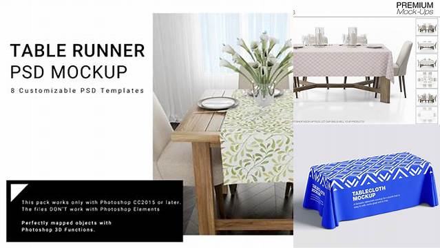 9226+ Free Tablecloth Mockup Include TIFF