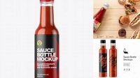 9227+ Hot Pepper Sauce PSD Mockup Free Creative Design