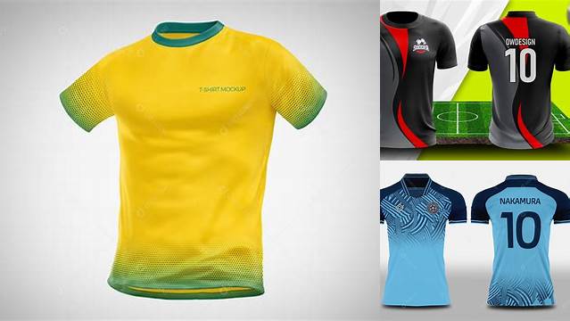 9229+ Mockup Camisa De Futebol Psd Modern PSD Templates