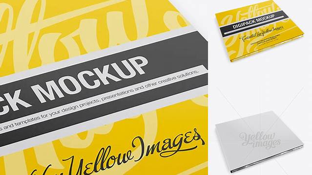 9233+ Digipak PSD Mockup Halfside View Elegant and Stylish Free PSD