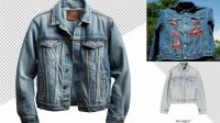 9233+ Jean Jacket Mockup Versatile and Modern PSD Mockup