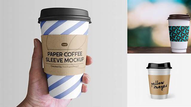 9236+ Paper Cup Sleeve Mockup Creative PSD Resources