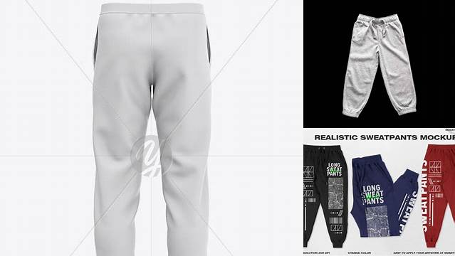 9238+ Women's Cuffed Sweatpants PSD Mockup Front View For Free Download