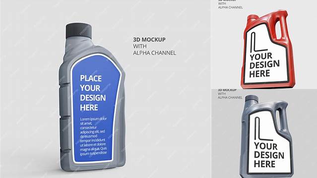 9245+ Engine Oil Bottle Mockup Easy Editable