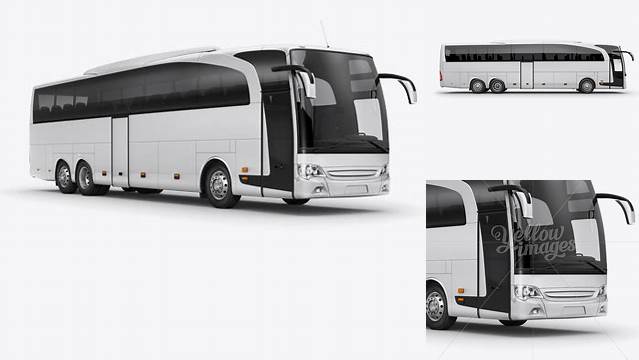 9254+ Mercedes-Benz Travego PSD Mockup Half Side View Customizable Design Files