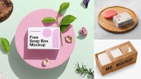 9255+ Soap Box Mockup Layered PSD File