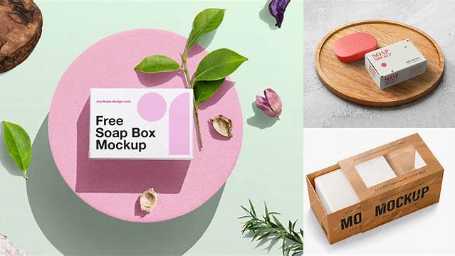 9255+ Soap Box Mockup Layered PSD File