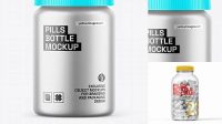 9262+ Matte Metallic Pills Bottle PSD Mockup Custom Mockup Graphic Design