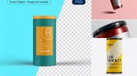 9276+ Cylindric Jar PSD Mockup Download Free