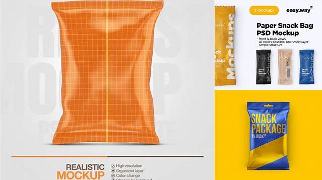 9276+ Glossy Snack Bag PSD Mockup Modern Design PSD Resource Free Download