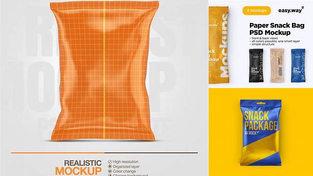 9276+ Glossy Snack Bag PSD Mockup Modern Design PSD Resource Free Download