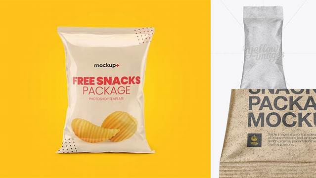 9279+ Kraft Snack Package PSD Mockup Hero Shot Creative Free PSD Graphic Design