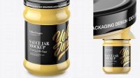 9280+ Clear Glass Cheese Sauce Jar PSD Mockup Best Free Mockup PSD