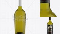 9282+ 75cl Aleka Dead Lief Green Bottle with White Wine PSD Mockup Creative Digital PSD Download