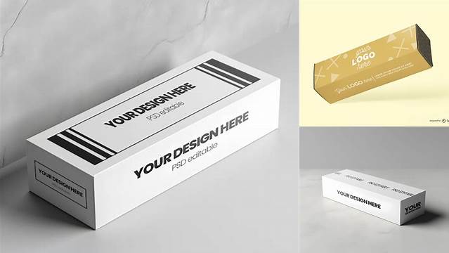 9287+ Long Box Mockup Editable Design PSD File