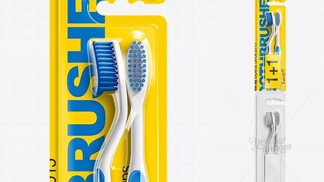 9288+ 2pcs Toothbrush Blister Pack PSD Mockup High-Quality Design Free PSD