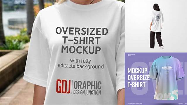 9289+ Oversized T-shirt Mockup Premium Mockup Freebie