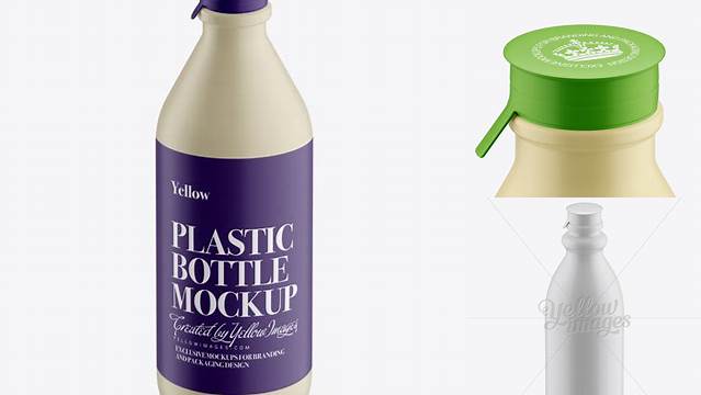 929+ Matte Plastic Dairy Bottle PSD Mockup High-Angle Shot Download Premium PSD Resource