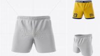 9291+ Men’s Rugby Shorts HQ PSD Mockup Front View Customizable PSD Templates