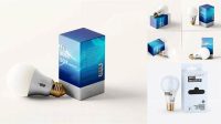 9293+ Light Bulb Box Mockup Digital Download