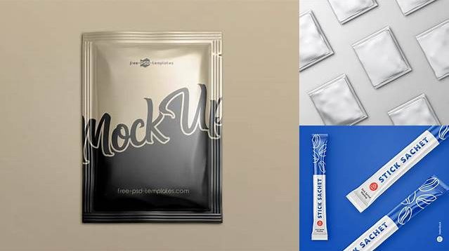 9296+ Sachet Pack Mock-up Download Now Free PSD Template