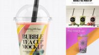 9304+ Bubble Tea Cup Mockup Customizable Design Files