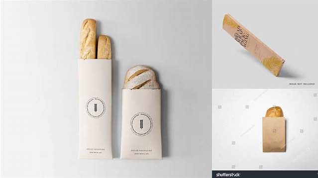 9311+ French Bread in White Paper Bag PSD Mockup Modern Free PSD Template