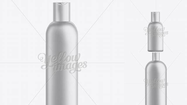 9311+ White Plastic Cosmetic Bottle with Lid 250 ml Unique and Creative Free PSD File