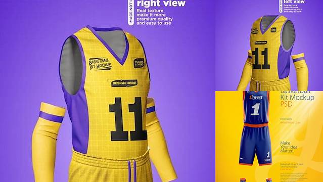 9315+ Basketball Kit PSD Mockup Back View Elegant and Versatile PSD Resource