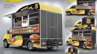 9318+ Food Truck Mock Up Creative Layered Design File