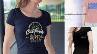 9318+ Mockup Kaos Cewek Professional PSD Mockup